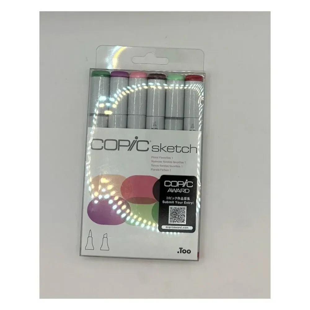 Copic Sketch Floral Favorites 1 6pc Alcohol Brush Markers NEW